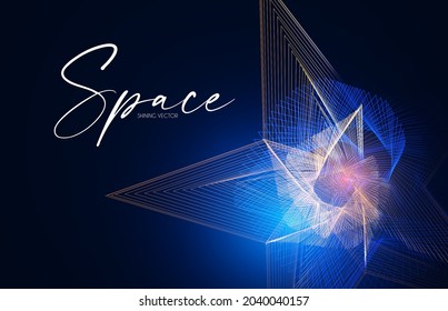Hologram motion striped light effect with fluid color. Abstract shining wave background. Magic screen design.