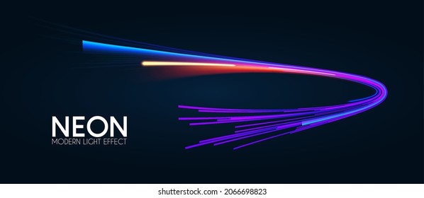 Hologram motion striped light effect with fluid color. Abstract shining wave background. Magic screen design.