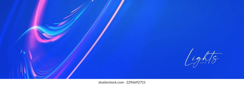 Hologram motion striped light effect with fluid color. Abstract shining wave background. Magic screen design.
