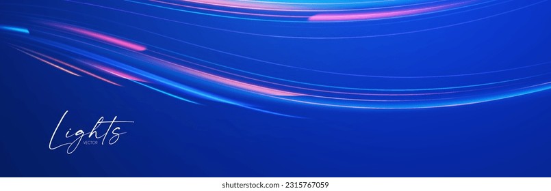 Hologram motion striped light effect with fluid color. Abstract shining wave background. Magic screen design.