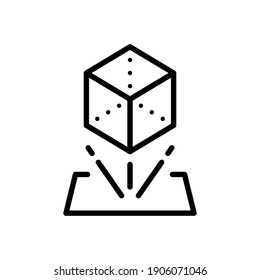 Hologram outline icon, Vector and Illustration.