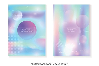 Hologram Pattern. Purple Magic Design. Dynamic Dots. Round Concept. Retro Futuristic Template. Simple Flyer. Modern Fluid. Digital Background. Violet Hologram Pattern
