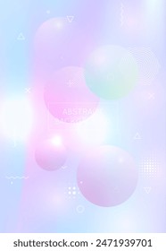 Hologram Pattern. Trendy Dots. Vibrant Flyer. Minimal Presentation. Round Poster. Geometric Texture. Shiny Luminous Elements. Violet Tech Shape. Purple Hologram Pattern