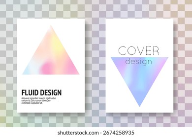 Cartel de holograma. Forma de geometría. Fondo de metal aislado. Cubierta de neón rosa. Presentación iridiscente. Concepto de plástico. Pantalla gráfica. Póster de holograma púrpura
