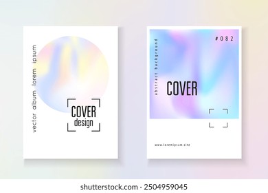 Hologram Poster. Gradient Shape. Vintage Screen. Business Prism Brochure. Digital Concept. Purple Spectrum Paper. Minimalist Fluid. Violet Hologram Poster