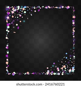 Hologram Rain Independence Vector Transparent Background. Blur FallingFestive Splash Design. Festival Texture. Rainbow Celebrate Card.