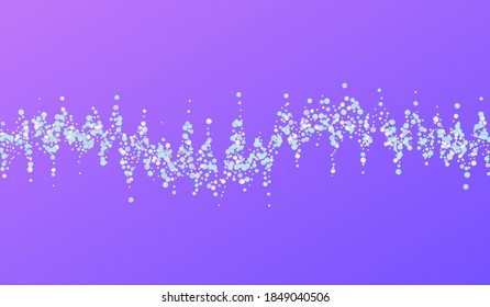 Hologram Round Celebrate Blue Background. Multicolored Independence Dust Pattern. Decoration Design. Rainbow Invitation Illustration.