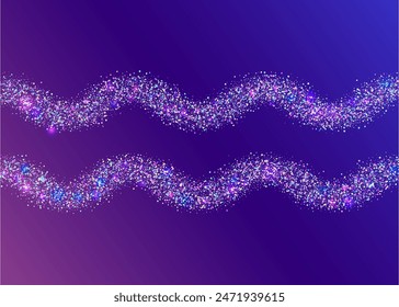 Hologram Serpentine. Transparent Burst. Pink Disco Confetti. Laser Colourful Backdrop. Digital Design. Glare Texture. Neon Glitter. Cristal Ribbon. Blue Hologram Serpentine