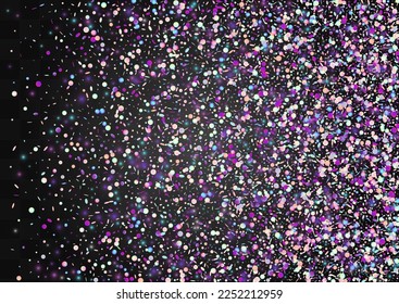 Hologram Shine Independence Vector Transparent Background. Colorful Celebrate Dust Illustration. Flying Card. Glitch Abstract Banner.