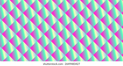 Hologram square seamless pattern background. Template design for banner, poster, social media.