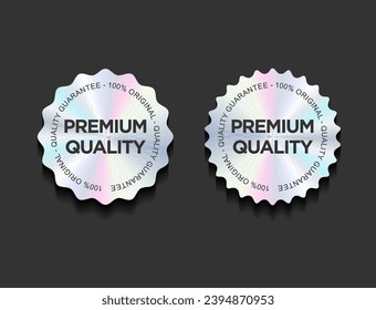 Hologram sticker or label with holographic texture premium quality