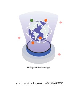Hologram Technology Concept isometric Style Illustrations. Eps 10 File