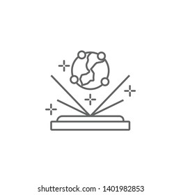 Hologram, technology icon. Element of future world icon. Thin line icon for website design and development, app development. Premium icon