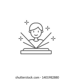 Hologram, technology icon. Element of future world icon. Thin line icon for website design and development, app development. Premium icon