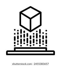 Hologram technology icon. Outline style. Isolate on white background.