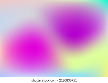 Textura del Holograma. Gradiente abstracto. Fondo Holográfico. Luz Pastel. Fluido vibrante. Ilustración creativa suave. Gradiente morado brillante. Efecto retro. Textura del holograma azul