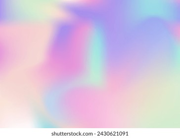 Textura holográfica. Gradiente abstracto. Lámina Kawaii. Patrón retro. Volante Hipster. Fondo Azul Borroso. Degradado perla. Ilustración geométrica pop. Textura de holograma rosa