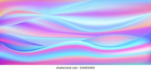 Hologram texture background. Rainbow iridescent foil. Premium quality vector design.