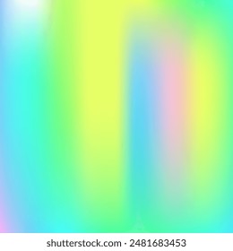 Textura holográfica. Desenfocar superficie. Fondo amarillo retro. Pop Mesh. Luz Unicornio. Degradado Abstractas. Degradado perla. Folleto minimalista de neón. Textura de holograma verde
