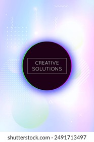 Hologram Texture. Digital Presentation. Hipster Design. Vibrant Flyer. Memphis Dots. Purple Soft Background. Magic Halftone Backdrop. Shiny Graphic. Blue Hologram Texture