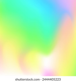 Textur des Hologramms. Irisierender Hintergrund. Farbstoff Neon Gradient. Leise Störung. In: Metal Futuristic Invitation. Pop Fluid. Grafikfolie. Perlglanzgradient. Rosa Hologramm Textur