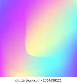 Hologram Texture. Kawaii Light. Holographic Gradient. Metal Glitter. Abstract Gradient. Purple Pop Background. Retro Minimalist Invitation. Graphic Cover. Violet Hologram Texture