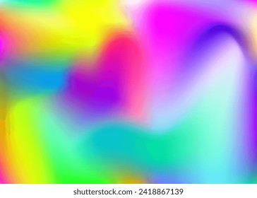 Hologram Texture. Metalic Mesh. Iridescent Background. Neon Spectrum Illustration. Pink Retro Background. Abstract Gradient. Metal Effect. Liquid Card. Purple Hologram Texture