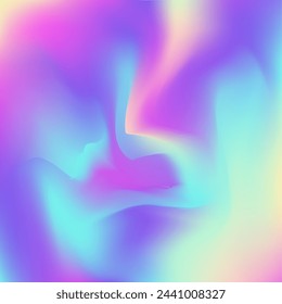 Hologram Texture. Minimal Light. Vibrant Foil. Metal Image. Shiny Minimalist Invitation. Purple Neon Background. Iridescent Gradient. Pearlescent Background. Violet Hologram Texture
