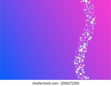 Hologram Texture. Party Design. Luxury Foil. Holiday Art. Purple Retro Effect. Holographic Background. Cristal Sparkles. Shiny Multicolor Backdrop. Violet Hologram Texture