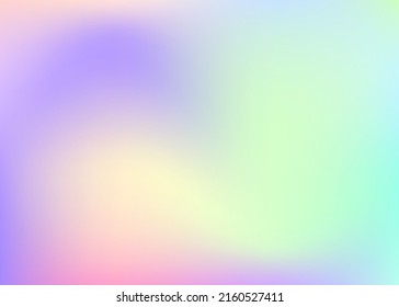 Textura del Holograma. Gradiente de desenfoque morado. Volante cromado. Fluido Moderno. Diseño brillante. Antecedentes abstractos. Gradiente Perlectante. Plantilla de espectro neón. Textura del holograma azul