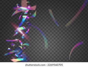 Hologram Texture. Rainbow Tinsel. Carnival Glare. Modern Foil. Metal Vaporwave Decoration. Surreal Art. Party Flyer. Blue Disco Effect. Purple Hologram Texture