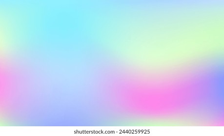 Hologram Texture. Retro Geometry Template. Vintage Cover. Blur Pattern. Abstract Background. Rainbow Light. Violet Soft Gradient. Iridescent Background. Blue Hologram Texture