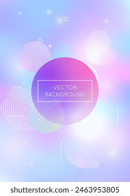 Hologram Texture. Science Dots. Gradient Fluid. Hipster Background. Dynamic Flyer. Violet Shiny Design. Space Ultraviolet Backdrop. Tech Poster. Blue Hologram Texture