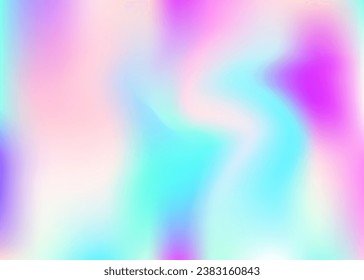 Hologram Texture. Ein glänzender kreativer Hintergrund. Unberührter Geist. Abstrakter Hintergrund. Regenbogenlicht. Blauer weicher Farbverlauf. Pop-Bild. Digital Cover. Violett-Hologramm-Textur