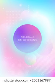 Hologram Texture. Trendy Dots. Science Flyer. Rainbow Presentation. Modern Fluid. Space Vector. Light Futuristic Template. Violet Round Shape. Purple Hologram Texture