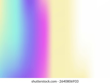 Hologram Texture. Violet Soft Background. Neon Futuristic Brochure. Holographic Gradient. Rainbow Mesh. Retro Design. Kawaii Light. Iridescent Gradient. Purple Hologram Texture