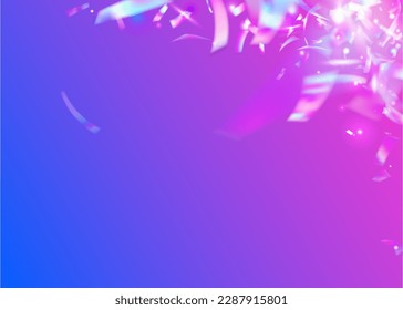 Hologram Tinsel. Neon Glitter. Blur Element. Bright Foil. Violet Shiny Texture. Carnival Background. Unicorn Art. Party Christmas Gradient. Purple Hologram Tinsel