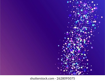 Hologram Tinsel. Unicorn Paper. 3d Colourful Explosion. Carnival Background. Falling Ribbon. Light Texture. Modern Banner. Blue Glare Effect. Pink Hologram Tinsel