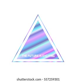 Hologram triangle trendy illustration isolated on white background isolated on white background