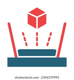 Hologram Vector Glyph Two Color Icons For Personal And Commercial Use.
