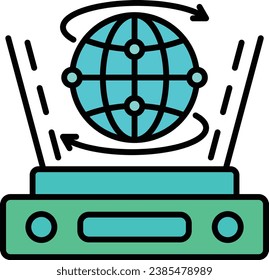 Hologram vector icon. Can be used for printing, mobile and web applications.