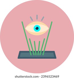 Hologram Vector Icon Flat Circle Style