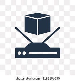 Hologram vector icon isolated on transparent background, Hologram transparency concept can be used web and mobile