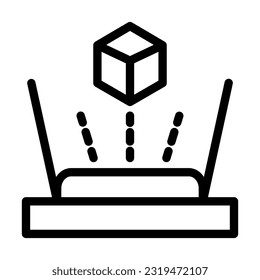 Hologram Vector Thick Line Icon For Personal And Commercial Use.
