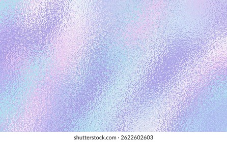 Fundo holográfico. Textura da folha de gradiente do holograma. Efeito de espelho iridescente. Fundo holográfico brilhante. Textura em arco-íris. Um padrão sutil bonito. Papel azul rosa. Impressão de faísca. Ilustração vetorial
