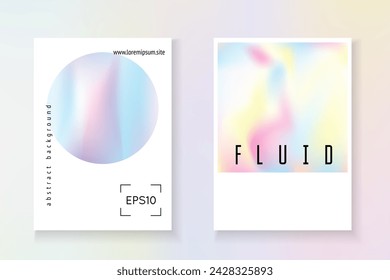 Holograph Background. Holographic Shape. Blue Spectrum Label. Colorful Retro Brochure. Crystal Vector. Abstract Poster. Pastel Screen. Pink Holograph Background