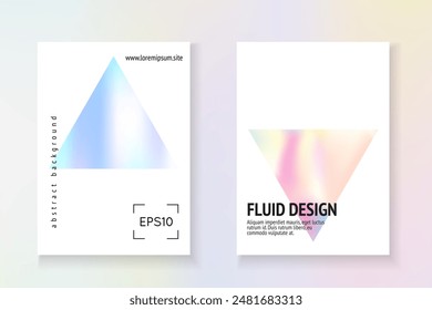Holograph Background. Pastel Effect. Memphis Vector. Hologram Texture. Violet Neon Flyer. Business Prism Brochure. Gradient Fluid. Blue Holograph Background