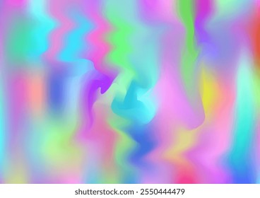 Holograph Dreamy Banner. Fluorescent Holographic Fluid Glam Horizontal Background Gradient Girlie Foil Holo Teal. Rainbow Overlay Hologram Cover. Neon Graphic Overlay, 80s, 90s Music Wallpaper