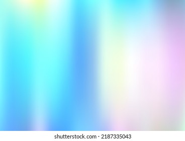 Holograph Dreamy Banner. Gradient Girlie Foil Holo Teal. Pearlescent Holographic Fluid Girlie Horizontal Background Neon Paper Overlay, 80s, 90s Music Wallpaper Rainbow Overlay Hologram Cover.