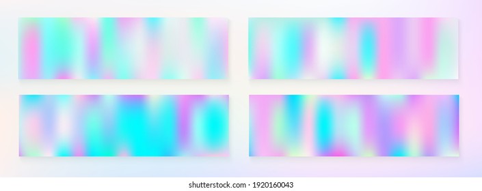 Holograph Dreamy Banner  Neon Paper Overlay  80s  90s Music Background Rainbow Overlay Hologram Cover  Fluorescent Holographic Fluid Girlie Horizontal Wallpaper Gradient Girlie Foil Holo Teal 